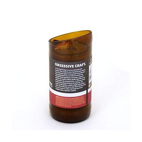 Torched Bouteille de bière Bougies – 60 Heures de Combustion – 226,8 Gram Bière Bougie 8 Ounces Blood Orange IPA
