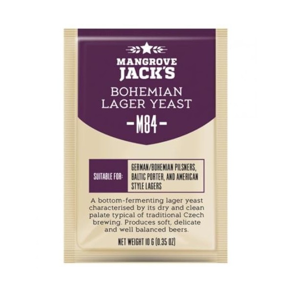 Mangrove Jack S Levure M84 bohémien Lager ARTISANAT série Levure 10g Gâteries 23L