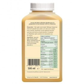 Panaktiv® - levure de bière liquide, 500 ml • vitamines B1, B2, B6, B12, acide folique, biotine, niacine, potassium, zinc • q...