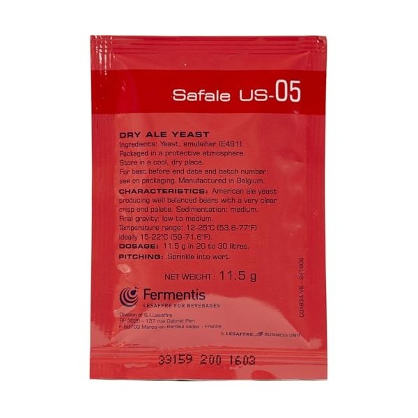 Fermentis Levure sèche - Safale US-05 11oz Levure de bière