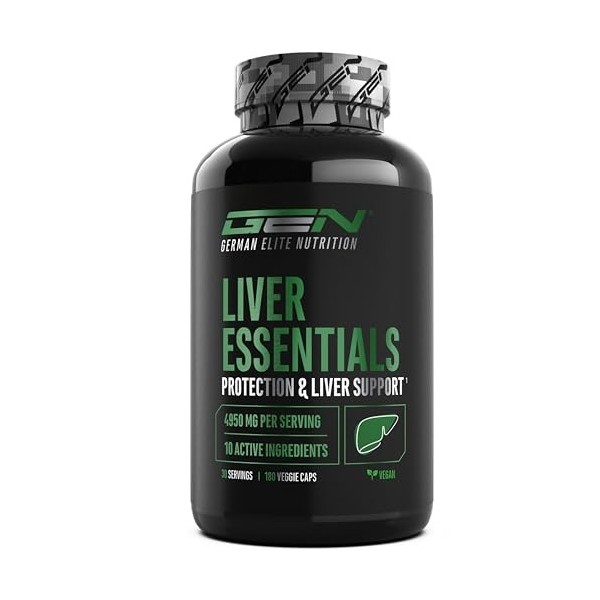 Liver Essentials 180 capsules complexe foie hautement dosé avec chardon marie choline NAC artichaut pissenlit schizandra ging