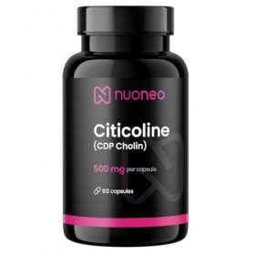 Citicoline CDP-choline 60 gélules de 500mg, haute biodisponibilité, pas dadditifs, 500 mg complets de citicolin/CDP Cholin p