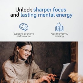 Citicoline CDP Choline 500mg - 60 Capsules - Dosage élevé pour la mémoire, la concentration et le soutien mental - Sans addit