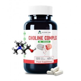 Alzuro Labs Complexe de choline | bitartrate de choline, phosphatidylsérine, citicoline CDP | 120 vég capsules | hautement 