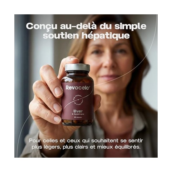 Revocelo Liver & Thyroid Sync - Formule au TUDCA pour l’équilibre du foie et de la thyroïde, 60 gélules
