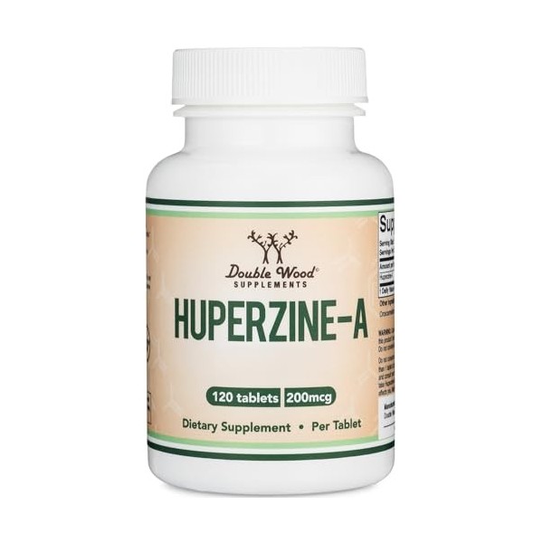 Double Wood Supplements L-Huperzine A 1 capsules Testé par des tiers Pack de 120