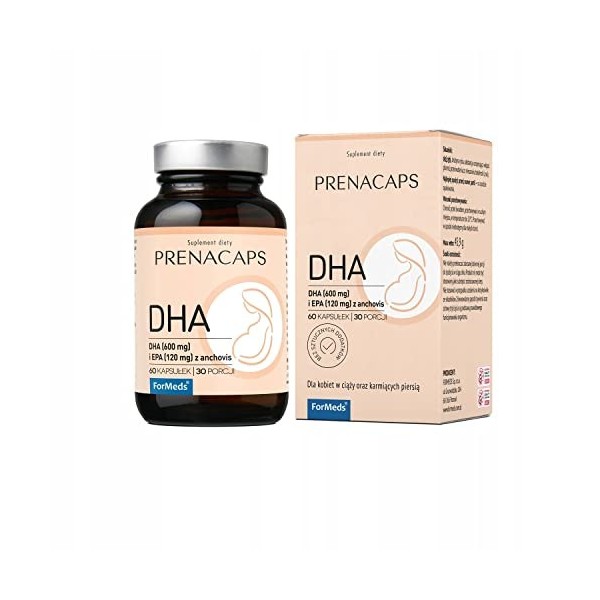 ForMeds - Prenacaps Choline 250mg - Grossesse - Foie - Complément alimentaire - Végétalien - Végétarien - 1 capsule par jour 