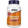NOW Foods Choline et Inositol, 500mg - 100 gélules Choline