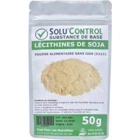 50 gr de Lécithine de Soja sans OGM en sachet refermable - Substance de Base - Complément Alimentaire - Émulsifiante - Jardin