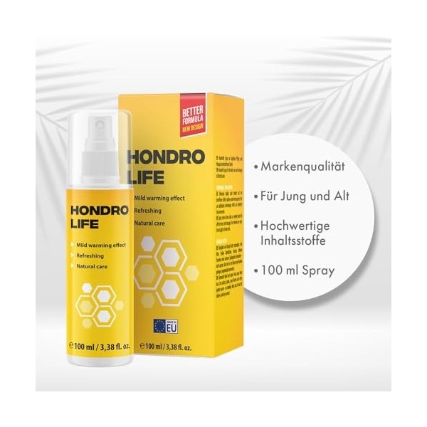 Spray Hondrolife - Soin quotidien - Pour hommes et femmes - Contenu : 100 ml