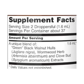 Botanical Digestive and Cleansing Support Black Walnut Liquid Herbal Formula 59 ml