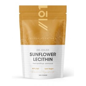 Poudre de lécithine de tournesol 100 g - 97 % de matières grasses essentielles dégraissées - Qualité supérieure - Sachet refe