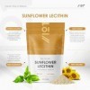 Poudre de lécithine de tournesol 100 g - 97 % de matières grasses essentielles dégraissées - Qualité supérieure - Sachet refe