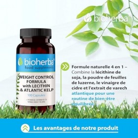 Lécithine – 100 Gélules | Avec luzerne, varech, vinaigre de cidre et vitamine B6 – par BIOHERBA