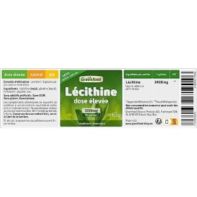 Greenfood Lécithine, 1200 mg, 90 gélules, doses élevées - Sans additifs artificiels. Sans génie génétique. Gélules softgel.