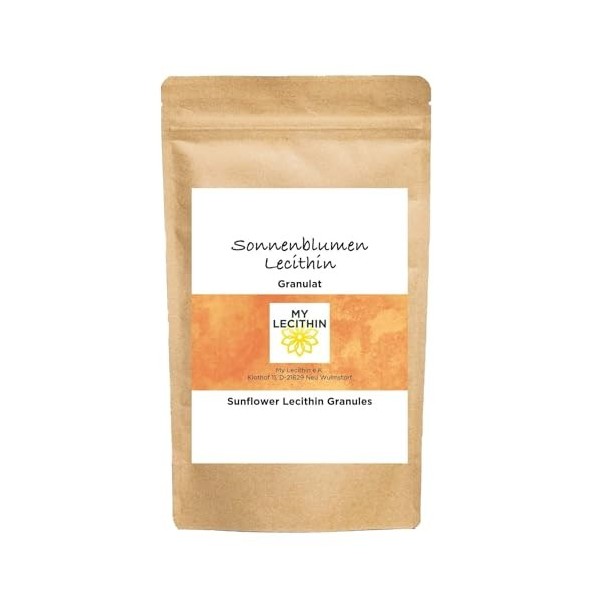 Granulés de lécithine de tournesol | Fabriqué en Allemagne | Végétalien | Sans OGM | Sans allergènes 500 g 