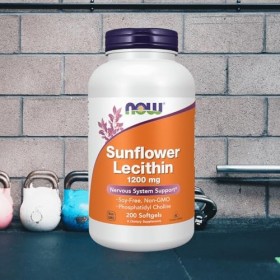 Now Foods Sunflower Lecithin 1200mg 200 Softgels Sans saveur - Vitamines, minéraux et santé - Vitamines et complexes minéra