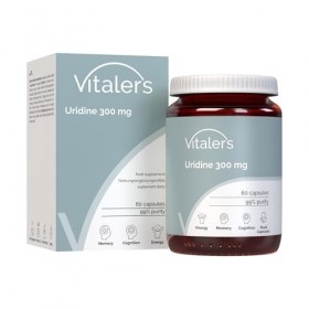 Vitalers Uridine 300 mg - 60 Capsules, Vegan, 2 mois de Supplémentation, Sans Conservateur, Composition Pure