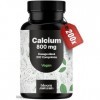 Calcium 800 mg – Carbonate de Calcium – 200 Comprimés – Vegan & Fabriqué en Allemagne – Testé en laboratoire Calcium