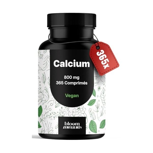 Calcium 800 mg – Carbonate de Calcium – 200 Comprimés – Vegan & Fabriqué en Allemagne – Testé en laboratoire Calcium