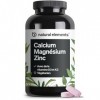 Calcium Magnésium Zinc Vitamine D3 K2 MK7 , 360 Comprimés pour 1 An, Hautement Dosé avec Cuivre, Sélénium et Manganèse, Pour