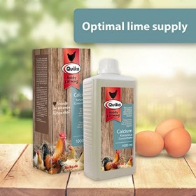 Quiko Hobby Farming Calcium Concentré 1000ml - pour Poules, cailles & volailles - Apport Optimal de calcaire - Idéal pour la ...