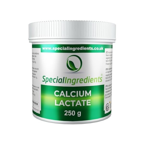 Special Ingredients Lactate de Calcium en poudre 100g - Parfait pour la sphérification et la cuisine moléculaire - Convient a...