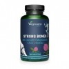 Strong Bones | Calcium Magnesium Zinc | RENFORCEMENT DES OS | Avec Trèfle Rouge | Sans Additifs Artificiels & Vegan | 180 Com