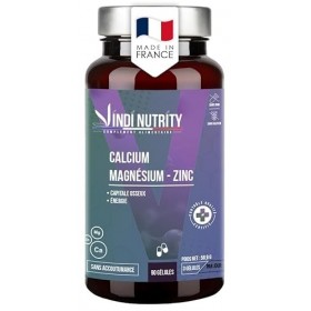 Calcium, Magnésium, Zinc, Capital Osseux & Énergie, 90 Gélules, VINDI NUTRITY, Fabriqué en France