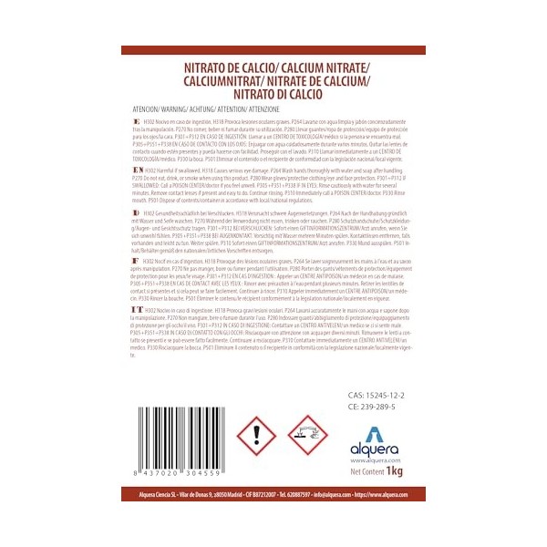 Nitrate de calcium 1 kg