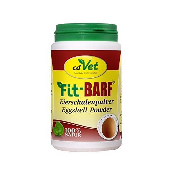 Fit-Barf Poudre de Coquille dœuf - Source Naturelle de Calcium pour Chiens et Chats - 1000 g pour Soutenir la santé des os Ca...
