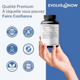 Evolve Now CaAKG - Calcium Alphacétoglutarate 120 gélules vegan 1000mg par portion - Testé en laboratoire, sans additifs inut