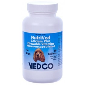 Nutrived Le Calcium Plus Croquer Vitamines pour Les Chiens - 60 comprimés