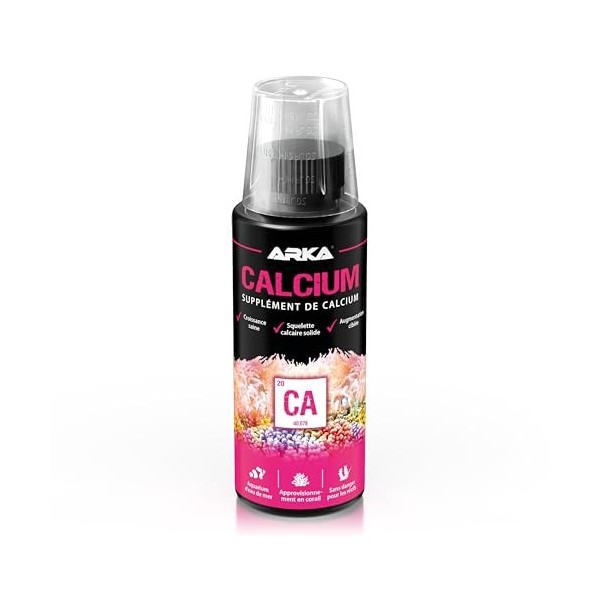 ARKA Calcium - Complément Calcium très Pur, Essentiel pour Croissance et santé des coraux. Stabilise valeurs de leau, idéal ...