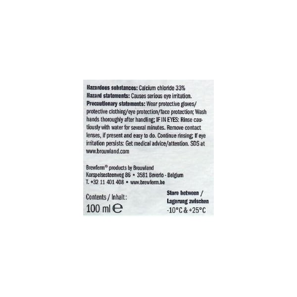 100 ml de chlorure de calcium liquide, solution à 33 % - sel effervescent chlorure de calcium - Faire du fromage vous-même 