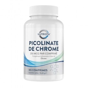 Complément alimentaire Picolinate de chrome 250 mcg | 365 Comprimés haute-concentration | Adapté aux végétaliens | Fabriqué a