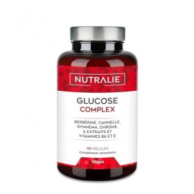 Glucose Complex 2000mg - Glycémie - Contrôle Glucose Berbérine Cannelle Chrome Melon Amer Gymnema Poivre Noir et Vitamine E B