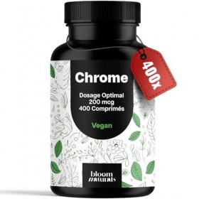 Chrome Complément Alimentaire - 400 Comprimés - Picolinate de Chrome Vegan - Produit en Allemagne - Chromium Picolinate