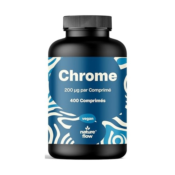 Chrome Complément Alimentaire - 400 Comprimés - Picolinate de Chrome Vegan - Produit en Allemagne - Chromium Picolinate - Tes