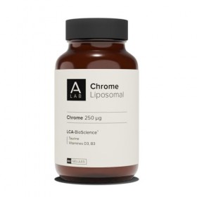 A-LAB Chrome Liposomal 250 µg - Régule La Glycémie, Coupe Faim - Avec Taurine, Vitamine D3 et B3 - Assimilation Renforcée - 6