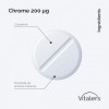 Vitalers Chrome 200 µg - 180 Comprimés, Végétalien, 6 mois de Supplémentation Sans Conservateur, Composition Pure
