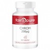 Comprimés de chrome Fair & Pure 200 μg, 180 comprimés, complément alimentaire végétalien sans additifs, fabriqué en Allemagne
