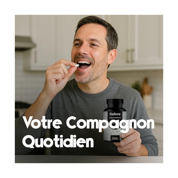 Cuivre Complément Alimentaire - 400 Comprimés - 2 mg par Comprimé, Vegan, Produit en Allemagne