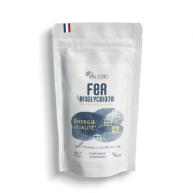 Fer bisglycinate + vitamines C, B9 & B12 | Vitalité & immunité | Haute absorption, breveté Ferrochel® | 1 mois, vegan & fait 