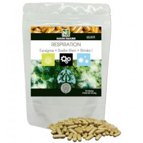 NAKURU | Respiration | Gamme Équilibre | Fabriqué en France | "Eucalyptus + Bouillon Blanc + Shiitaké ! !" 90 Gélules Fer