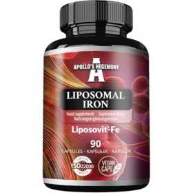Fer liposomal 20 mg - 90 gélules végétaliennes - Fer à haute absorption avec Liposovit®-Fe - Soutien cognitif - Approvisionne