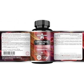 Fer liposomal 20 mg - 90 gélules végétaliennes - Fer à haute absorption avec Liposovit®-Fe - Soutien cognitif - Approvisionne