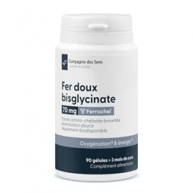 Fer bisglycinate breveté Ferrochel® 14 mg – Albion® TRAACS® – 90 gélules végétales HPMC – 70 mg de bisglycinate de fer pa Fer