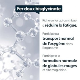 Fer bisglycinate breveté Ferrochel® 14 mg – Albion® TRAACS® – 90 gélules végétales HPMC – 70 mg de bisglycinate de fer pa Fer