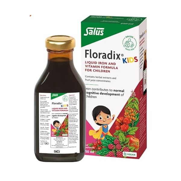 Fer liquide pour enfants sans gluten, sans lactose, 250 ml